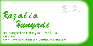 rozalia hunyadi business card